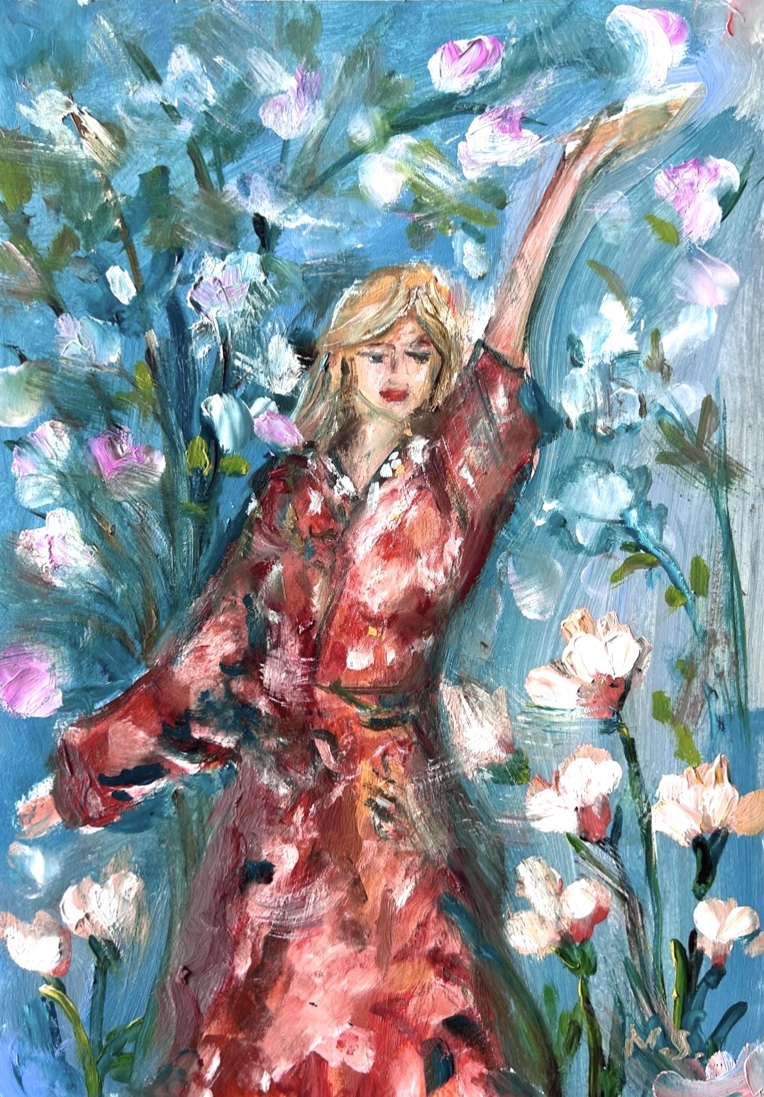 Dance Blooming Gardens of the Motherland painting by Marina Stognieva